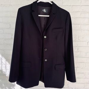 CALVIN KLEIN Black Wool Blazer